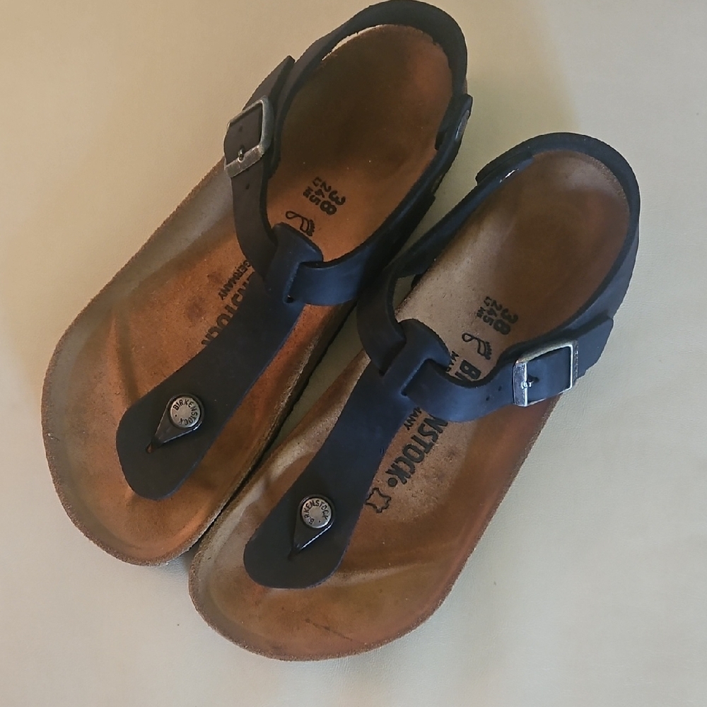 Birkenstock Black Leather Sandals